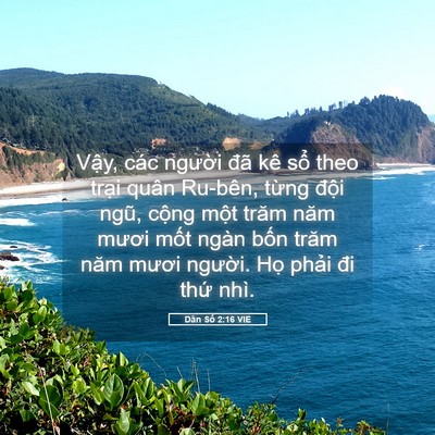 Picture 05 - Dân Số 2:16 VIE - Vậy, các người đã kê sổ theo trại - Bible Verse Picture