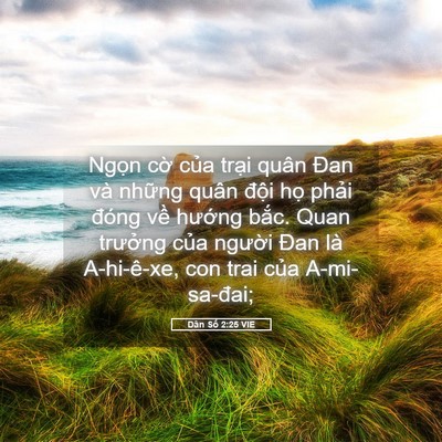 Picture 05 - Dân Số 2:25 VIE - Ngọn cờ của trại quân Đan và những - Bible Verse Picture