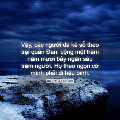 Picture 05 - Dân Số 2:31 VIE - Vậy, các người đã kê sổ theo trại - Bible Verse Picture