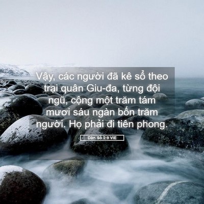 Picture 05 - Dân Số 2:9 VIE - Vậy, các người đã kê sổ theo trại - Bible Verse Picture