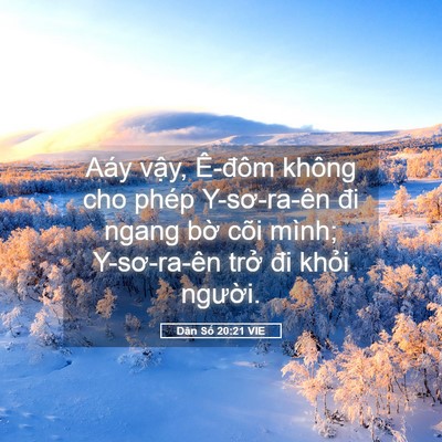 Picture 05 - Dân Số 20:21 VIE - Aáy vậy, Ê-đôm không cho phép - Bible Verse Picture