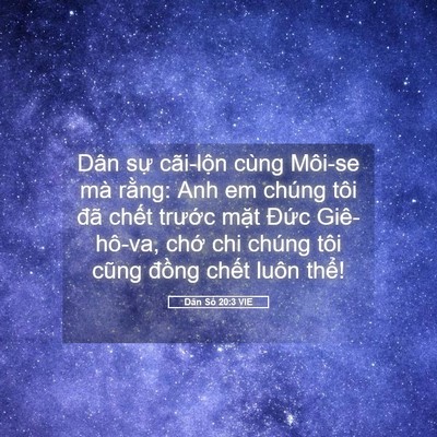 Picture 05 - Dân Số 20:3 VIE - Dân sự cãi-lộn cùng Môi-se mà rằng: - Bible Verse Picture