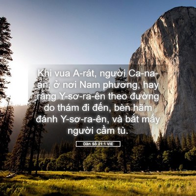 Picture 05 - Dân Số 21:1 VIE - Khi vua A-rát, người Ca-na-an, ở nơi Nam - Bible Verse Picture