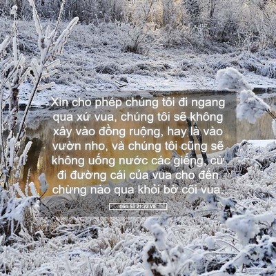 Picture 05 - Dân Số 21:22 VIE - Xin cho phép chúng tôi đi ngang qua xứ vua, - Bible Verse Picture