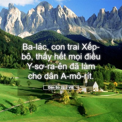 Picture 05 - Dân Số 22:2 VIE - Ba-lác, con trai Xếp-bô, thấy hết mọi - Bible Verse Picture