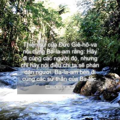 Picture 05 - Dân Số 22:35 VIE - Thiên sứ của Đức Giê-hô-va nói cùng - Bible Verse Picture