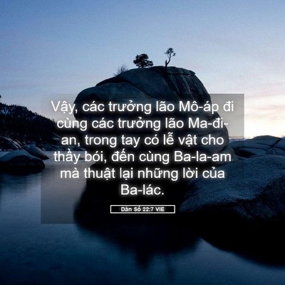 Picture 05 - Dân Số 22:7 VIE - Vậy, các trưởng lão Mô-áp đi cùng các - Bible Verse Picture