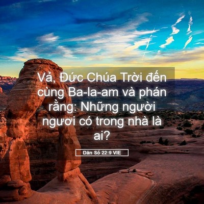 Picture 05 - Dân Số 22:9 VIE - Vả, Đức Chúa Trời đến cùng Ba-la-am - Bible Verse Picture