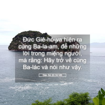 Picture 05 - Dân Số 23:16 VIE - Đức Giê-hô-va hiện ra cùng Ba-la-am, - Bible Verse Picture