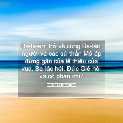 Picture 05 - Dân Số 23:17 VIE - Ba-la-am trở về cùng Ba-lác; người và - Bible Verse Picture