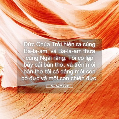 Picture 05 - Dân Số 23:4 VIE - Đức Chúa Trời hiện ra cùng Ba-la-am, và - Bible Verse Picture