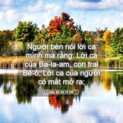 Picture 05 - Dân Số 24:15 VIE - Người bèn nói lời ca mình mà rằng: - Bible Verse Picture