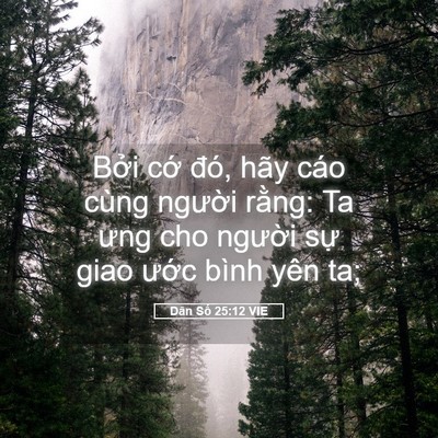 Picture 05 - Dân Số 25:12 VIE - Bởi cớ đó, hãy cáo cùng người rằng: - Bible Verse Picture