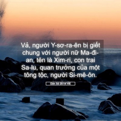 Picture 05 - Dân Số 25:14 VIE - Vả, người Y-sơ-ra-ên bị giết chung - Bible Verse Picture