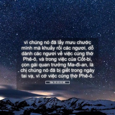 Picture 05 - Dân Số 25:18 VIE - vì chúng nó đã lấy mưu chước mình mà - Bible Verse Picture