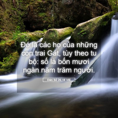 Picture 05 - Dân Số 26:18 VIE - Đó là các họ của những con trai Gát, - Bible Verse Picture
