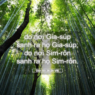 Picture 05 - Dân Số 26:24 VIE - do nơi Gia-súp sanh ra họ Gia-súp; do nơi - Bible Verse Picture