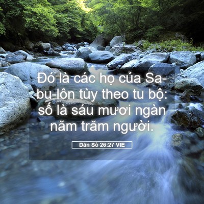 Picture 05 - Dân Số 26:27 VIE - Đó là các họ của Sa-bu-lôn tùy theo tu - Bible Verse Picture