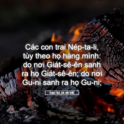 Picture 05 - Dân Số 26:48 VIE - Các con trai Nép-ta-li, tùy theo họ hàng - Bible Verse Picture