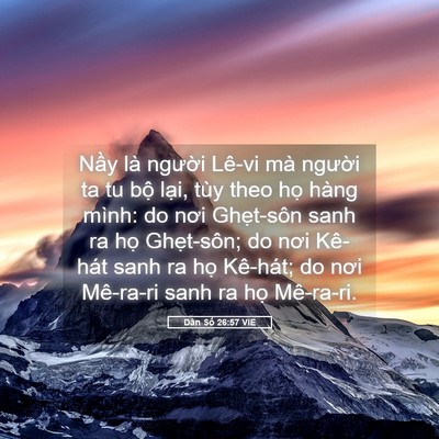 Picture 05 - Dân Số 26:57 VIE - Nầy là người Lê-vi mà người ta tu bộ - Bible Verse Picture