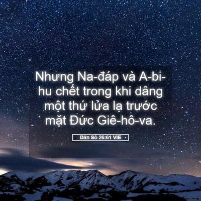 Picture 05 - Dân Số 26:61 VIE - Nhưng Na-đáp và A-bi-hu chết trong khi - Bible Verse Picture