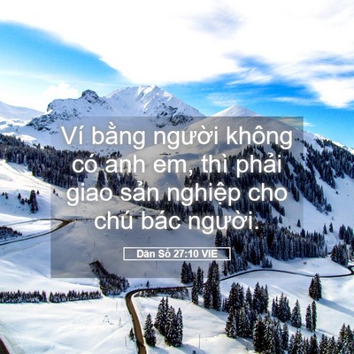 Picture 05 - Dân Số 27:10 VIE - Ví bằng người không có anh em, thì - Bible Verse Picture
