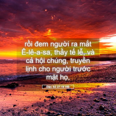 Picture 05 - Dân Số 27:19 VIE - rồi đem người ra mắt Ê-lê-a-sa, thầy - Bible Verse Picture
