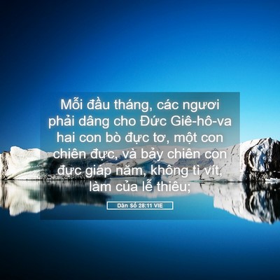 Picture 05 - Dân Số 28:11 VIE - Mỗi đầu tháng, các ngươi phải dâng - Bible Verse Picture