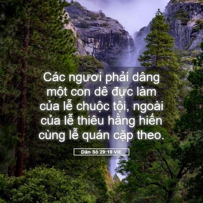 Picture 05 - Dân Số 29:19 VIE - Các ngươi phải dâng một con dê đực - Bible Verse Picture