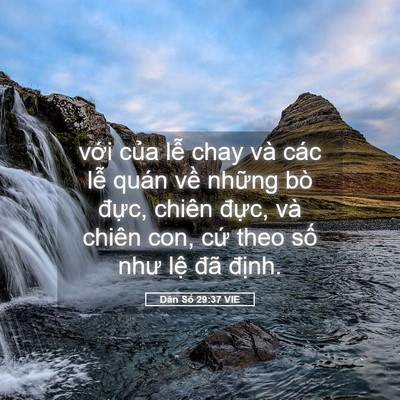 Picture 05 - Dân Số 29:37 VIE - với của lễ chay và các lễ quán về - Bible Verse Picture