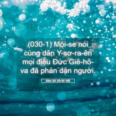 Picture 05 - Dân Số 29:40 VIE - (030-1) Môi-se nói cùng dân Y-sơ-ra-ên - Bible Verse Picture