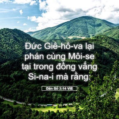 Picture 05 - Dân Số 3:14 VIE - Đức Giê-hô-va lại phán cùng Môi-se - Bible Verse Picture