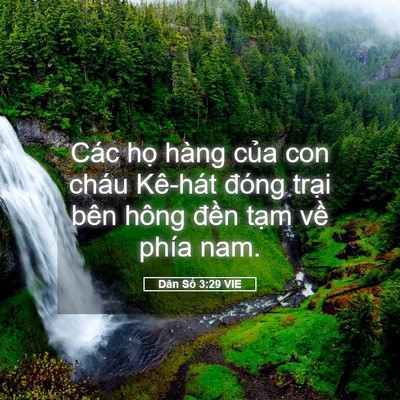 Picture 05 - Dân Số 3:29 VIE - Các họ hàng của con cháu Kê-hát đóng - Bible Verse Picture