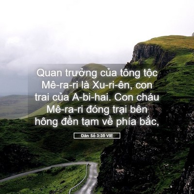 Picture 05 - Dân Số 3:35 VIE - Quan trưởng của tông tộc Mê-ra-ri là - Bible Verse Picture
