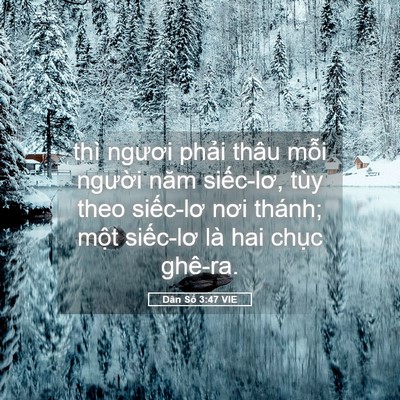 Picture 05 - Dân Số 3:47 VIE - thì ngươi phải thâu mỗi người năm - Bible Verse Picture
