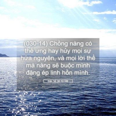 Picture 05 - Dân Số 30:13 VIE - (030-14) Chồng nàng có thế ưng hay hủy - Bible Verse Picture