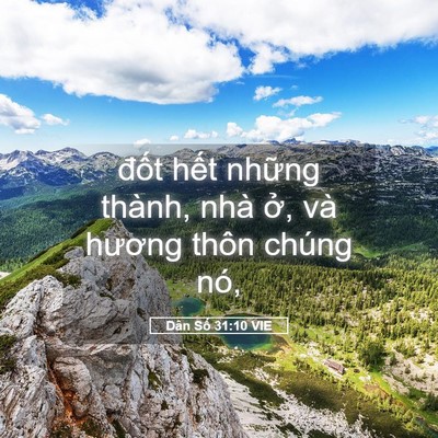 Picture 05 - Dân Số 31:10 VIE - đốt hết những thành, nhà ở, và - Bible Verse Picture