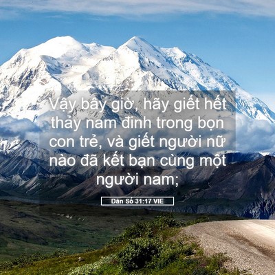 Picture 05 - Dân Số 31:17 VIE - Vậy bây giờ, hãy giết hết thảy nam - Bible Verse Picture