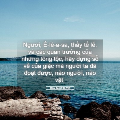 Picture 05 - Dân Số 31:26 VIE - Ngươi, Ê-lê-a-sa, thầy tế lễ, và các - Bible Verse Picture