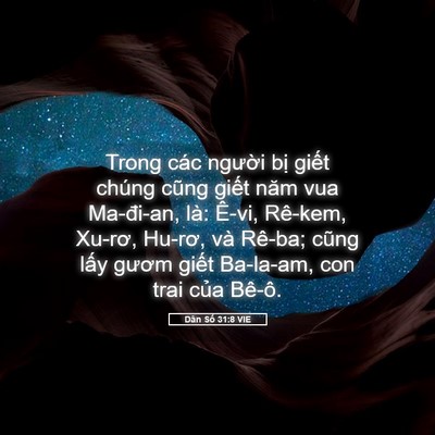 Picture 05 - Dân Số 31:8 VIE - Trong các người bị giết chúng cũng - Bible Verse Picture