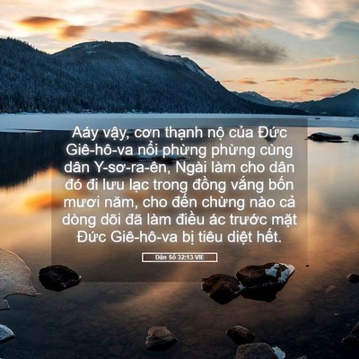 Picture 05 - Dân Số 32:13 VIE - Aáy vậy, cơn thạnh nộ của Đức - Bible Verse Picture