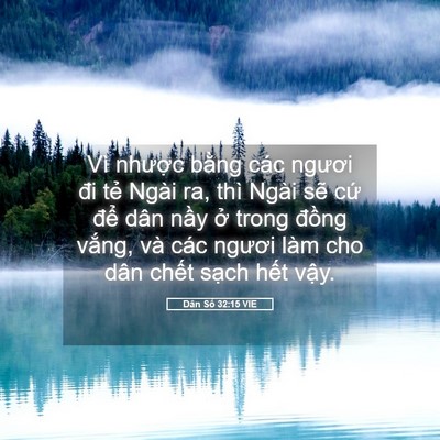 Picture 05 - Dân Số 32:15 VIE - Vì nhược bằng các ngươi đi tẻ Ngài - Bible Verse Picture