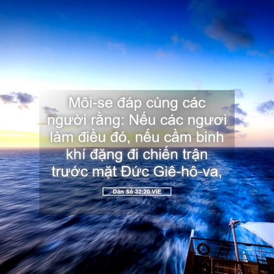 Picture 05 - Dân Số 32:20 VIE - Môi-se đáp cùng các người rằng: Nếu - Bible Verse Picture