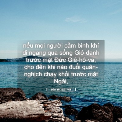 Picture 05 - Dân Số 32:21 VIE - nếu mọi người cầm binh khí đi ngang - Bible Verse Picture