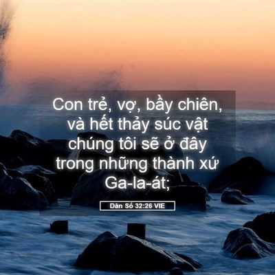 Picture 05 - Dân Số 32:26 VIE - Con trẻ, vợ, bầy chiên, và hết thảy - Bible Verse Picture