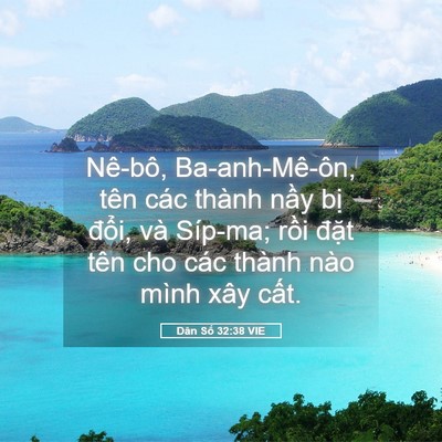 Picture 05 - Dân Số 32:38 VIE - Nê-bô, Ba-anh-Mê-ôn, tên các thành nầy - Bible Verse Picture