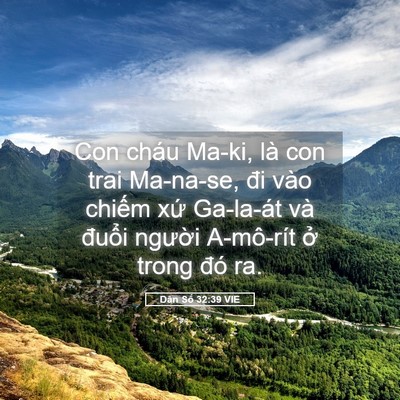 Picture 05 - Dân Số 32:39 VIE - Con cháu Ma-ki, là con trai Ma-na-se, đi vào - Bible Verse Picture