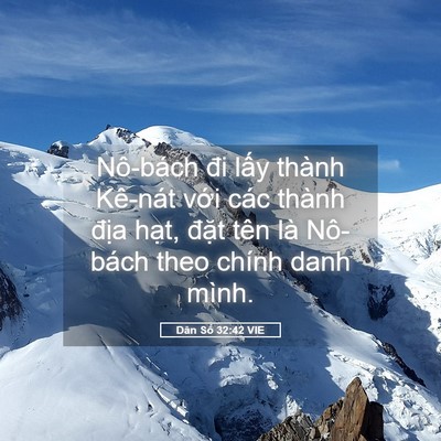 Picture 05 - Dân Số 32:42 VIE - Nô-bách đi lấy thành Kê-nát với các - Bible Verse Picture