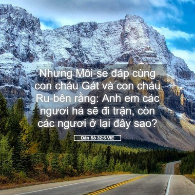 Picture 05 - Dân Số 32:6 VIE - Nhưng Môi-se đáp cùng con cháu Gát và con - Bible Verse Picture