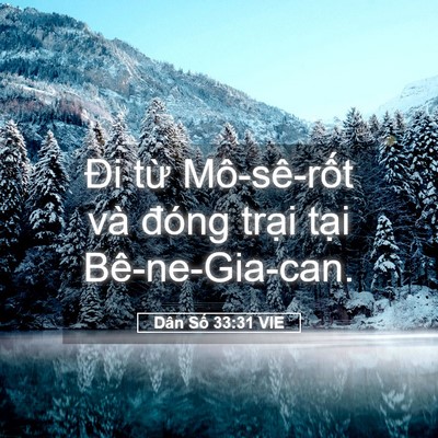 Picture 05 - Dân Số 33:31 VIE - Đi từ Mô-sê-rốt và đóng trại tại - Bible Verse Picture